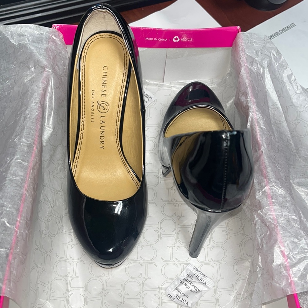 Chinese Laundry 5” Blk Patent Heels